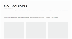Desktop Screenshot of becauseofhorses.com