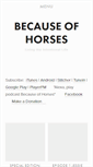 Mobile Screenshot of becauseofhorses.com