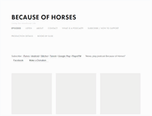 Tablet Screenshot of becauseofhorses.com